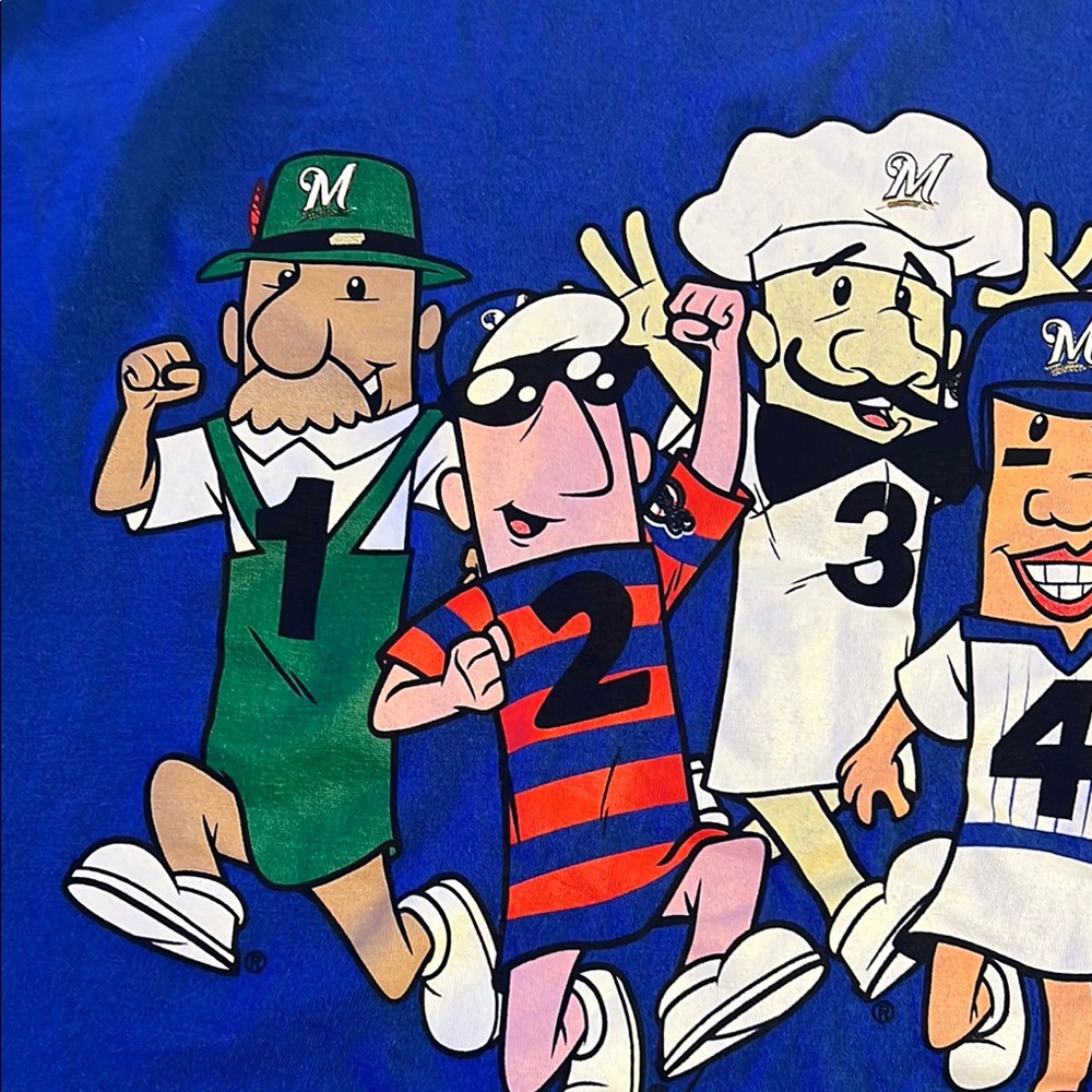 Nike Milwaukee Brewers, Blue Short Sleeve Graphic Tee Large - Picture 4 of 7
